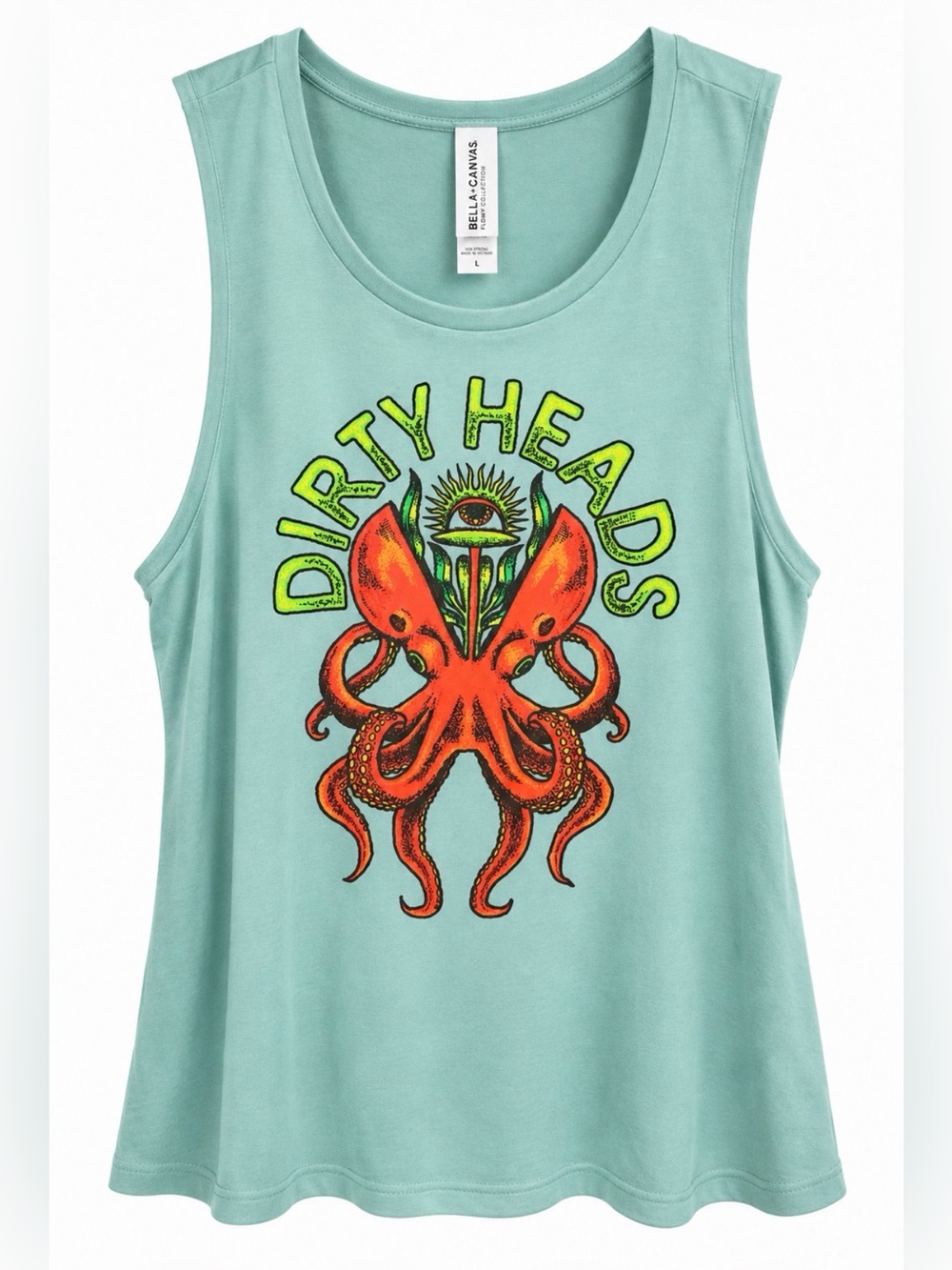 Dirty Heads 2026 Tour Octo Tank Top Aqua Size L Official Concert Merch